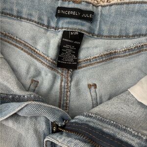 Sincerely Jules Blue Denim Jeans with Contrast Stitching